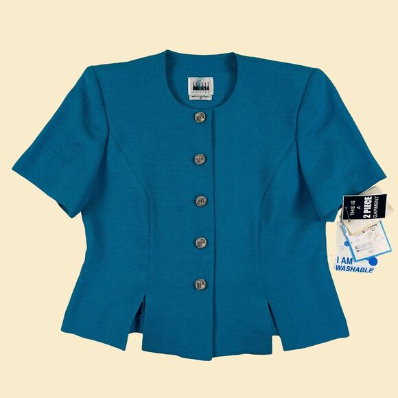 Vtg 90s/Y2K skirt & blouse set by Leslie Fay, size 8P, new old stock (w/ tags) - Picture 6 of 8